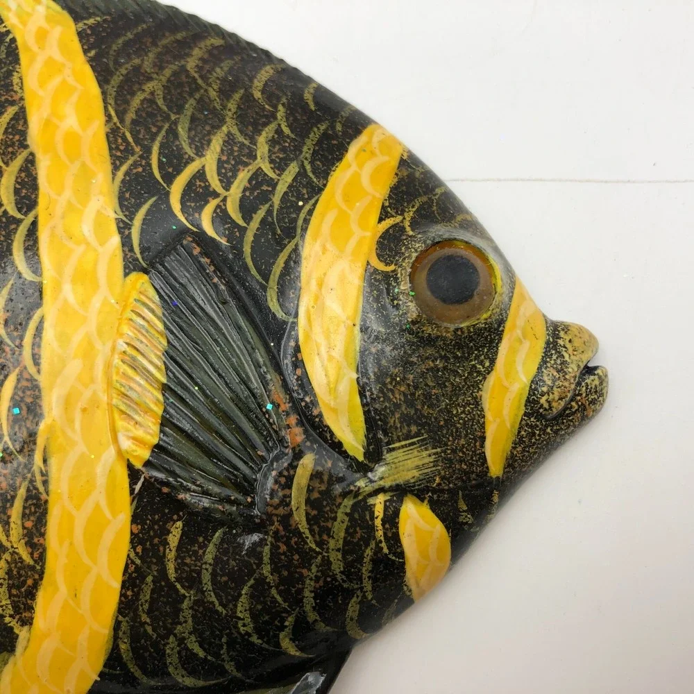 Vintage Don Edmond Studio Artist Cortez angelfish Wall Hanging Sculpture